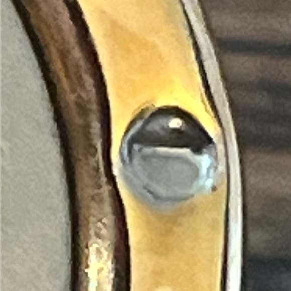 Vintage Earrings Round Jaguar Silver and Gold Gorgeous Clip On - Picture 6 of 6